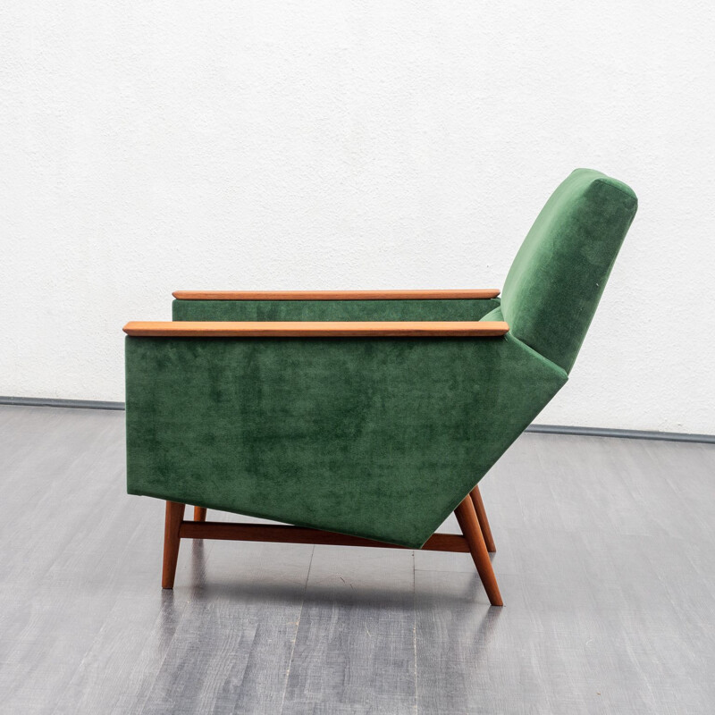 Green vintage armchair, 1960
