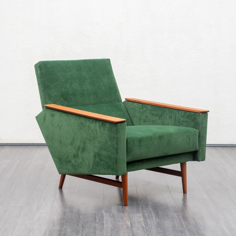 Green vintage armchair, 1960