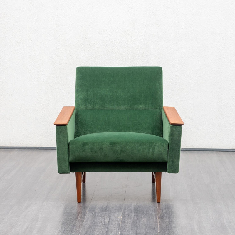 Green vintage armchair, 1960