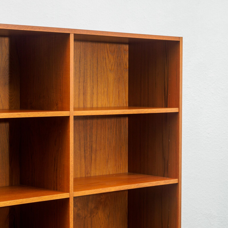 Teak veneered vintage bookcase