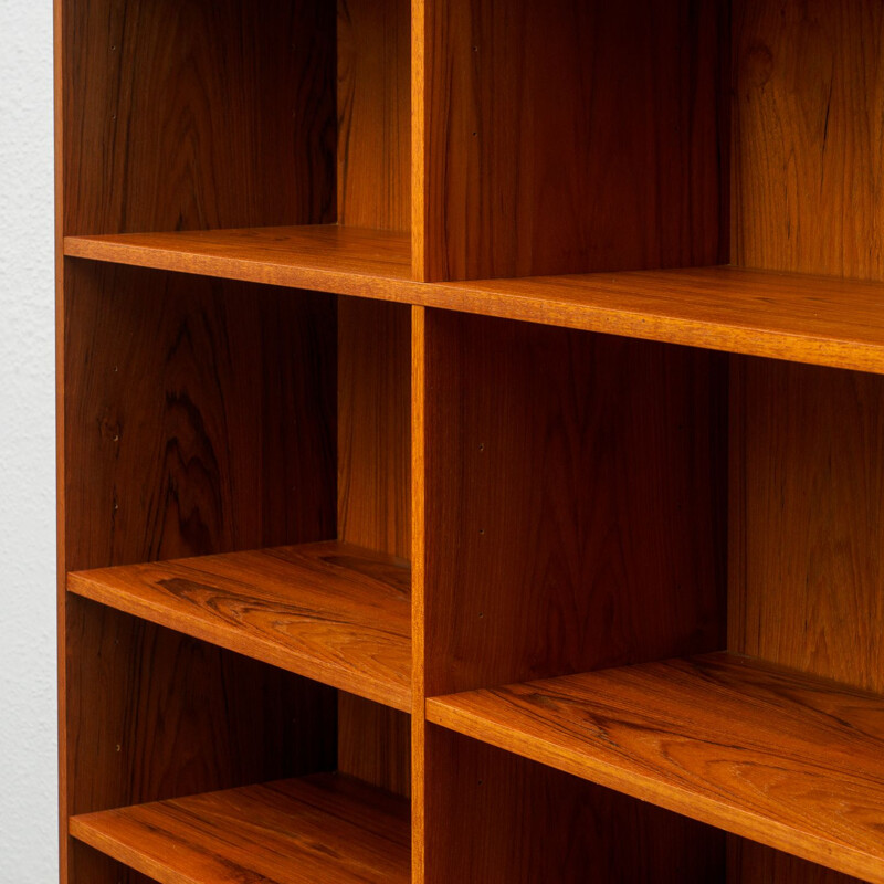 Teak veneered vintage bookcase