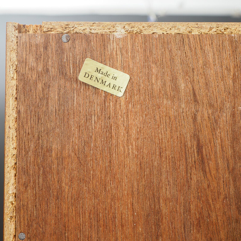 Teak veneered vintage bookcase