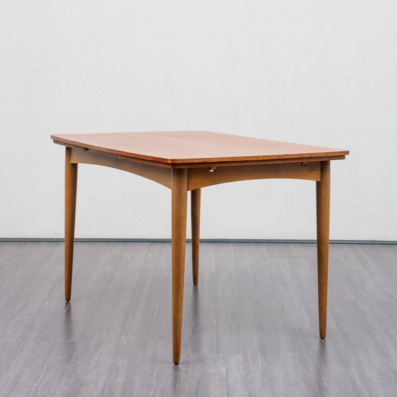 Teak extendable vintage dining table in teak