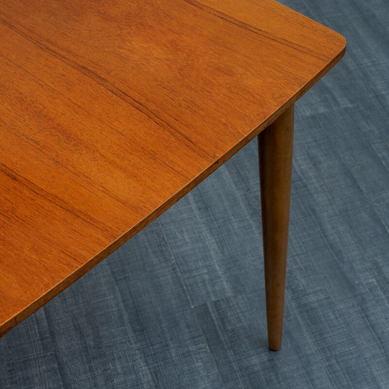 Teak extendable vintage dining table in teak