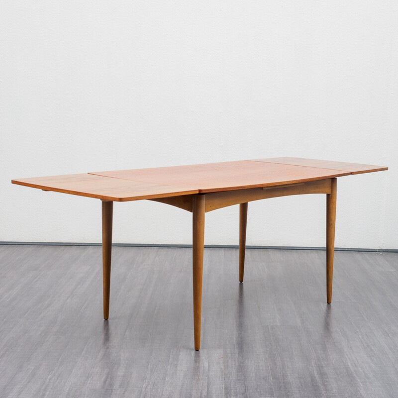 Teak extendable vintage dining table in teak