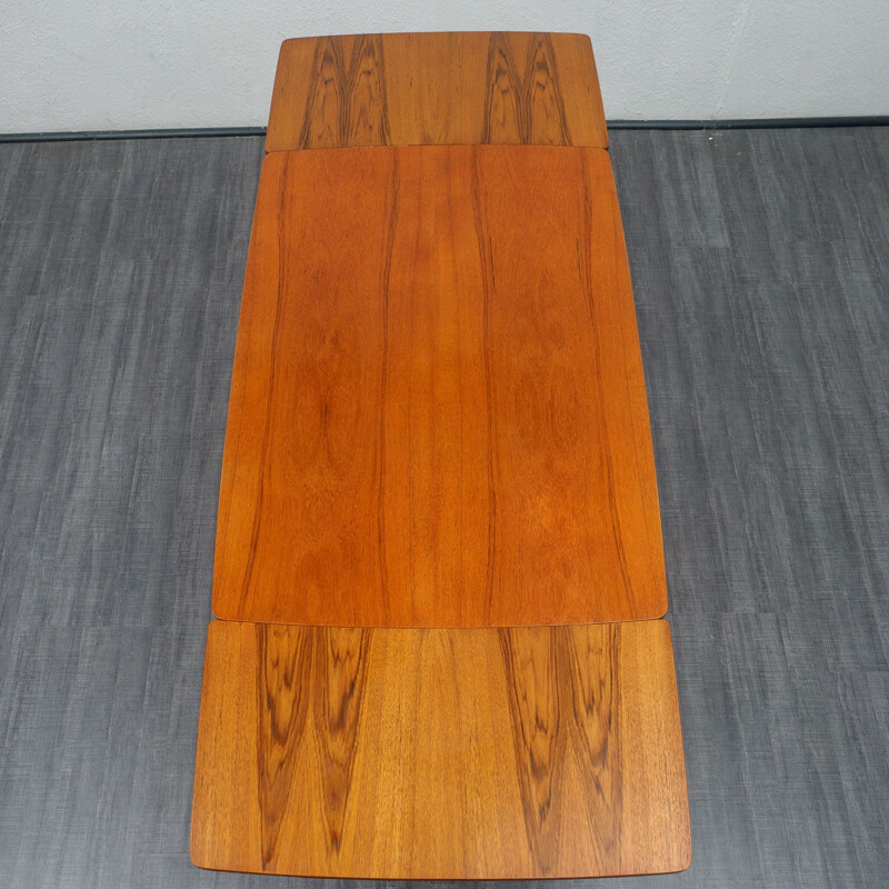 Teak extendable vintage dining table in teak