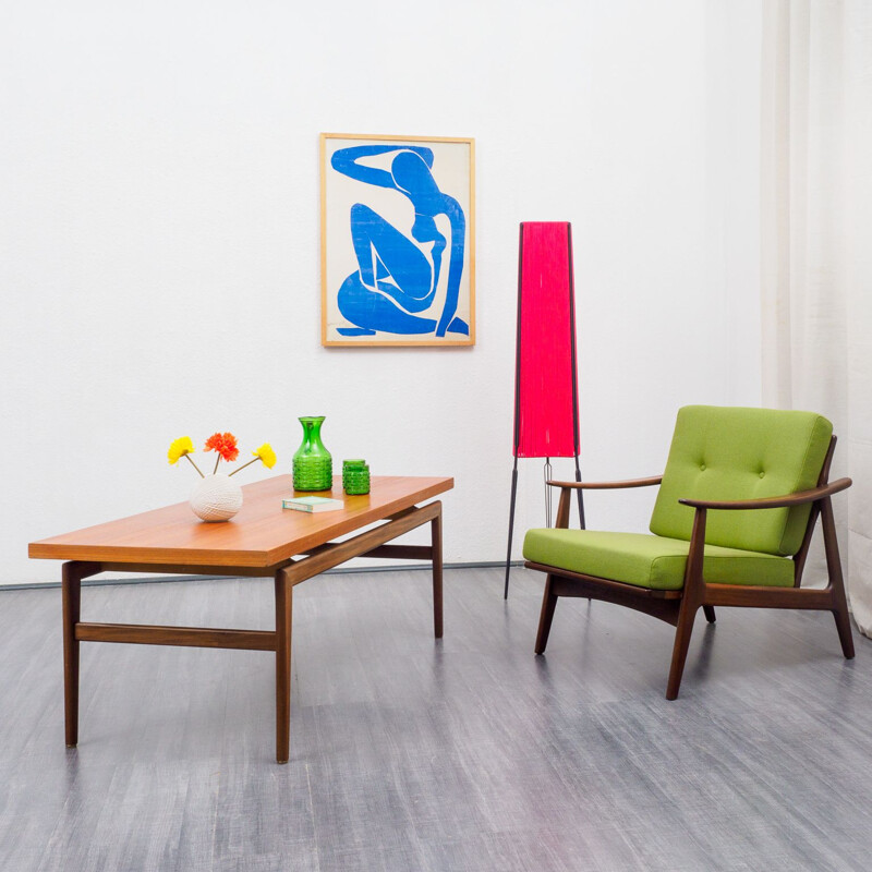 Teak coffee table in scandinavian style, 1960s