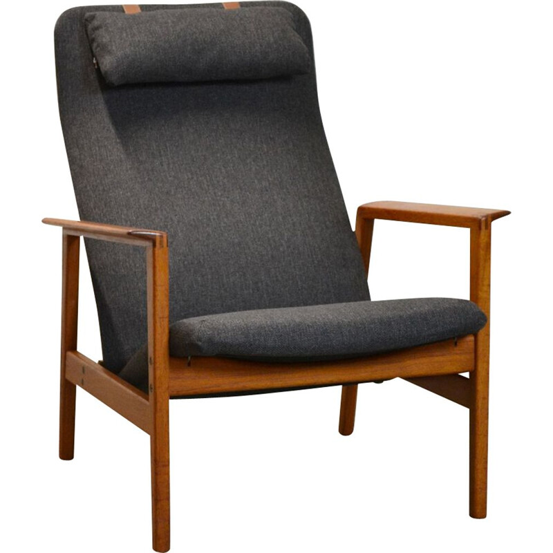 Vintage scandinavian reclining armchair, 1960s