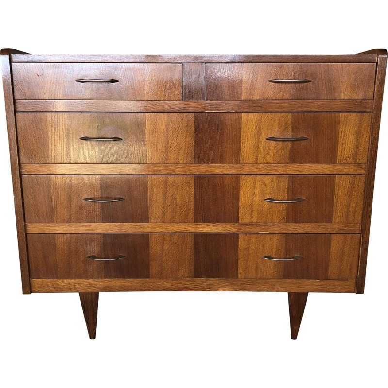 Grande commode vintage a 5 tiroirs 1950-1960