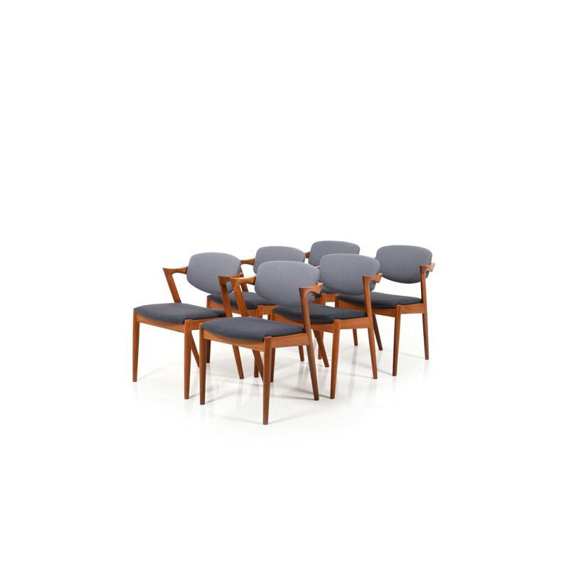 Set of 6 teak Z-Chairs by Kai Kristiansen