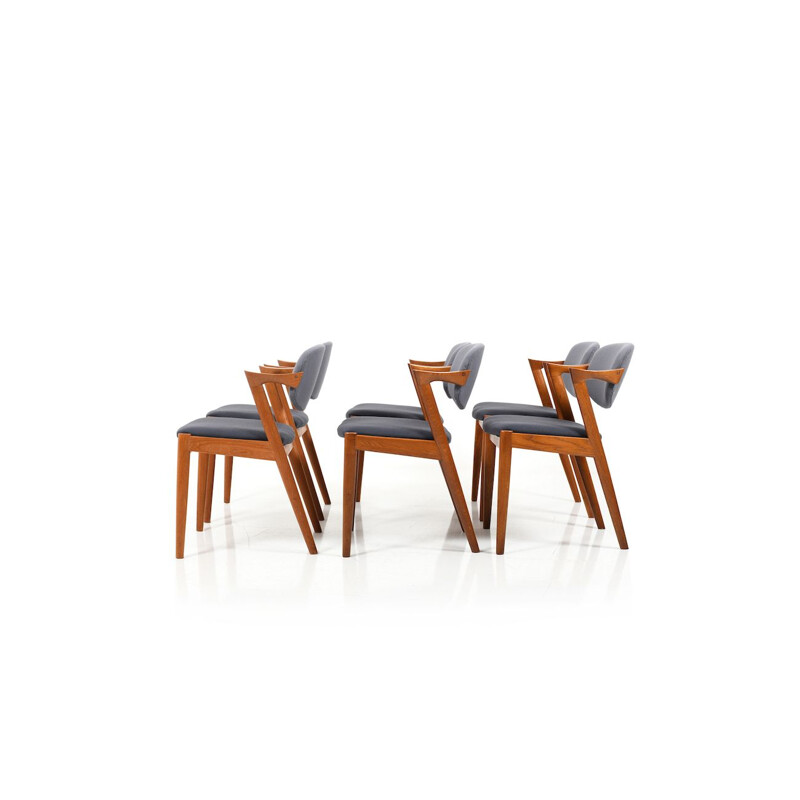 Set of 6 teak Z-Chairs by Kai Kristiansen