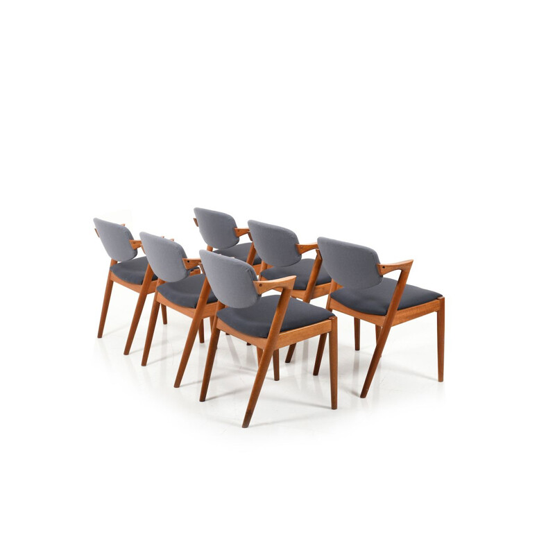 Set of 6 teak Z-Chairs by Kai Kristiansen