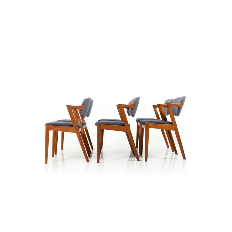 Set of 6 teak Z-Chairs by Kai Kristiansen