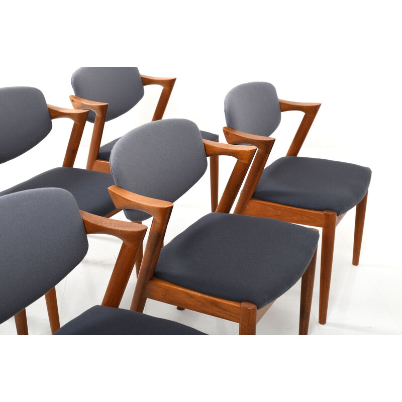 Set of 6 teak Z-Chairs by Kai Kristiansen