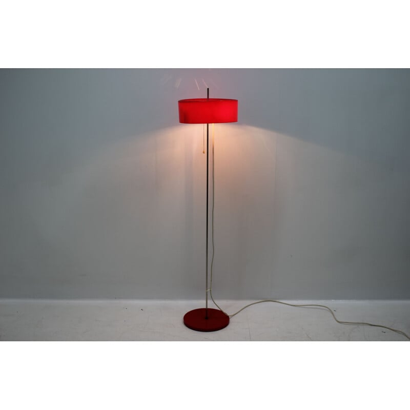 Set of 2 red plastic vintage lamps, Czechoslovakia, 1960s