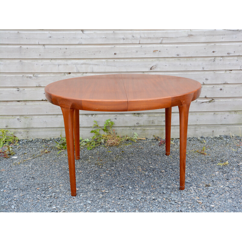 Extendable Faarup circular table in teak, Ib KOFOD-LARSEN - 1960s