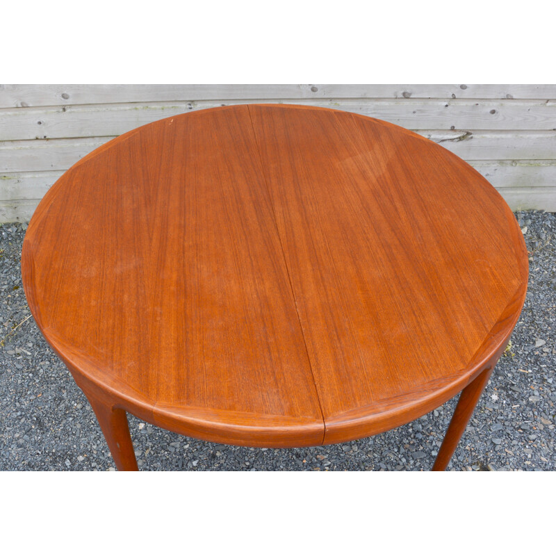 Extendable Faarup circular table in teak, Ib KOFOD-LARSEN - 1960s