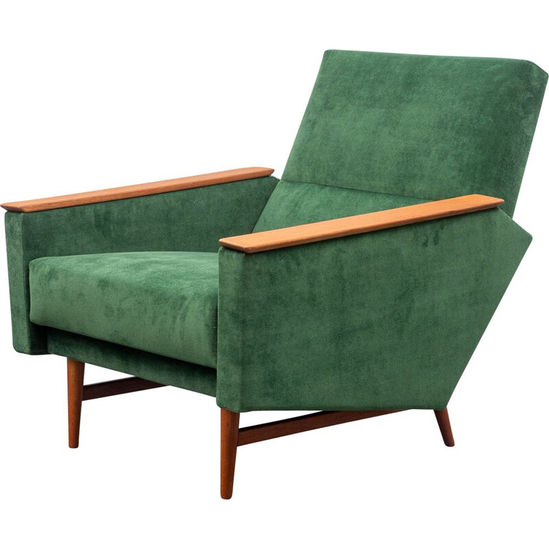 Green vintage armchair, 1960