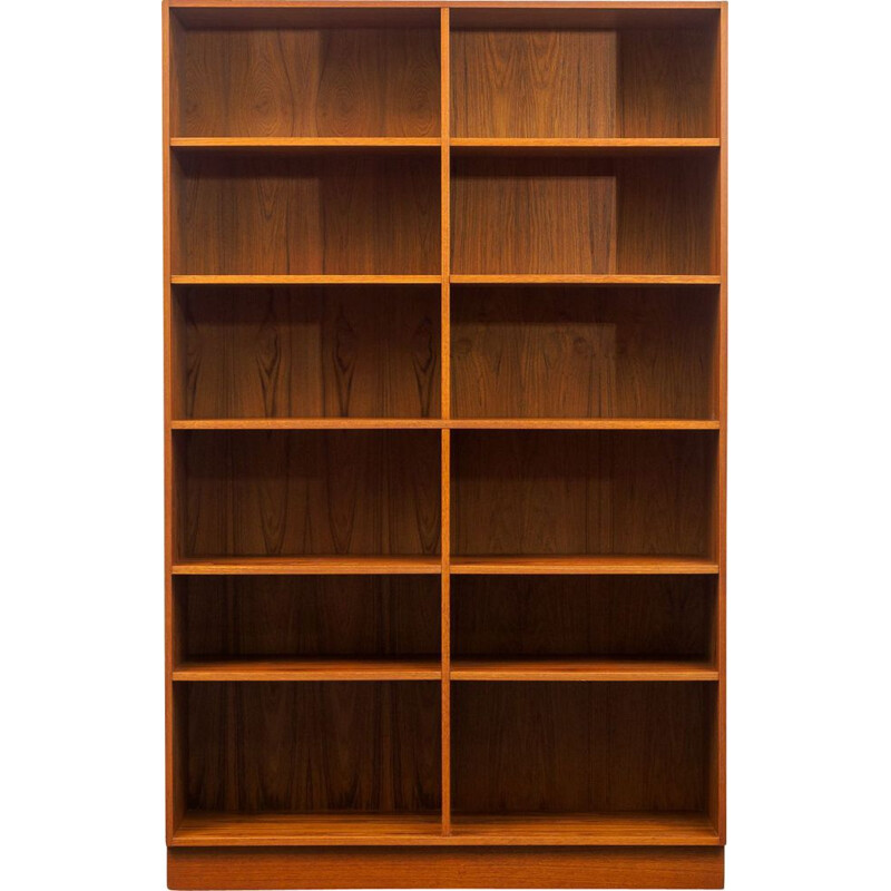 Teak veneered vintage bookcase