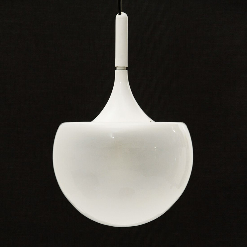 White pendant lamp by Elio Martinelli for Martinelli, 1960s