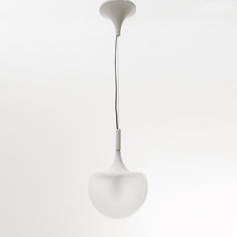 White pendant lamp by Elio Martinelli for Martinelli, 1960s