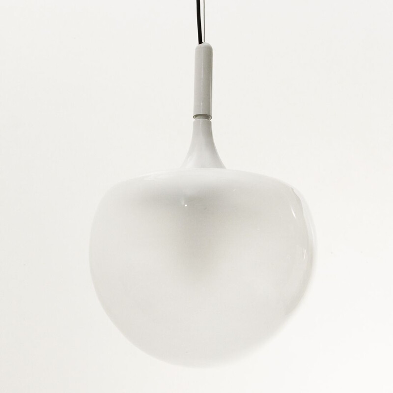 White pendant lamp by Elio Martinelli for Martinelli, 1960s