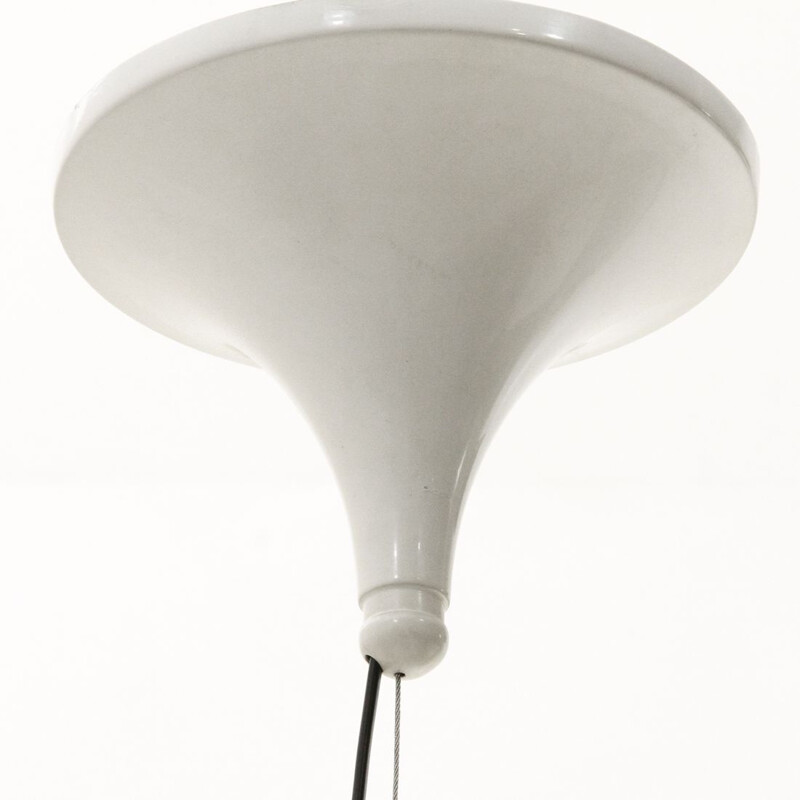 White pendant lamp by Elio Martinelli for Martinelli, 1960s