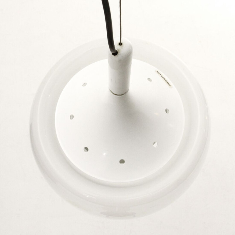 White pendant lamp by Elio Martinelli for Martinelli, 1960s