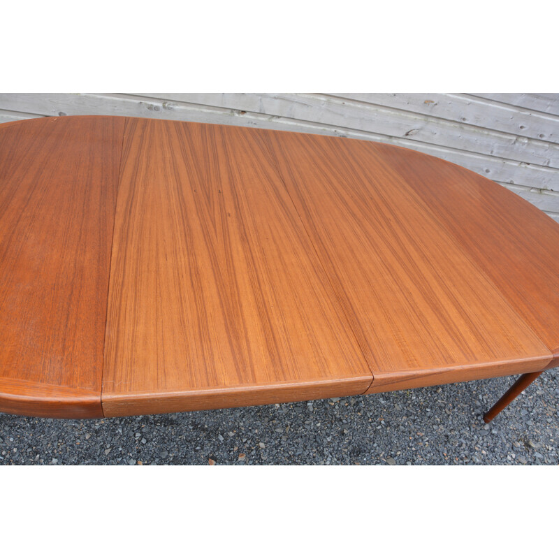 Extendable Faarup circular table in teak, Ib KOFOD-LARSEN - 1960s