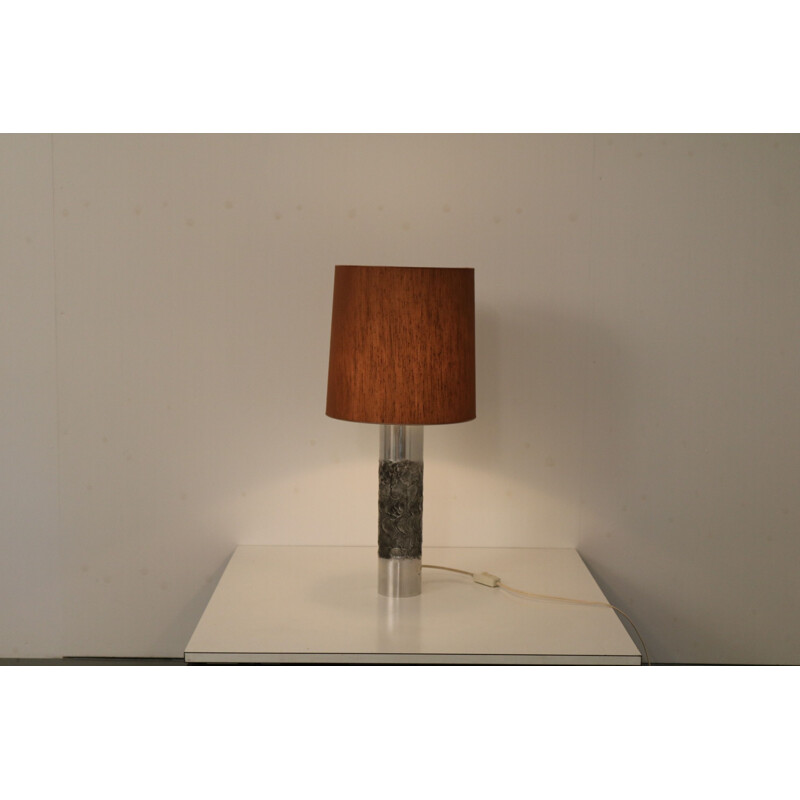 Aluminium table lamp designed by Willy Luyckx, for Aluclair in Belgium 1960s