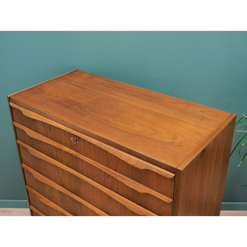 Vintage teak chest of drawers from the 60's and 70's