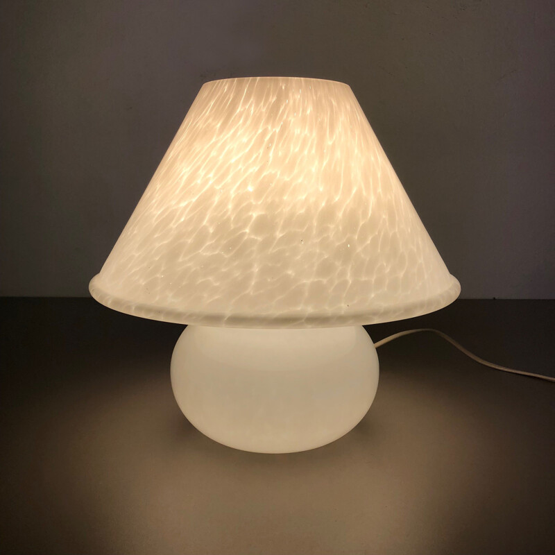 Lampe de table en verre "champignon" fabriquée par Glashütte Limburg Allemagne No2 années 1970
