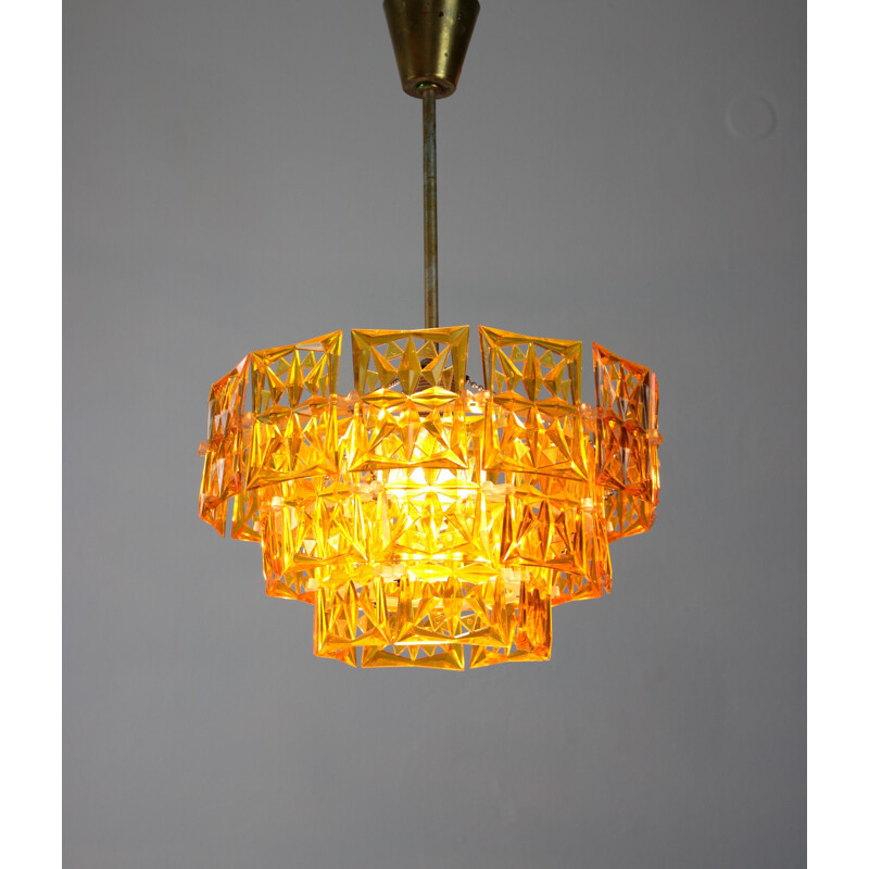 Vintage orange plastic chandelier