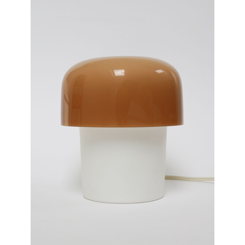 Vintage Space Age brown table lamp from Luigi Massoni for Guzzini, 1970s