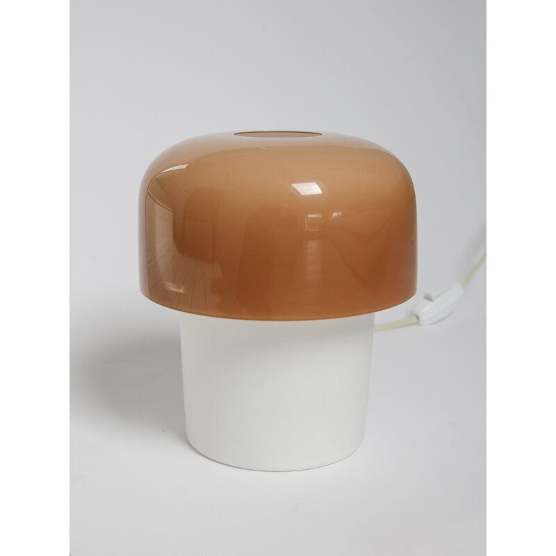 Vintage Space Age brown table lamp from Luigi Massoni for Guzzini, 1970s