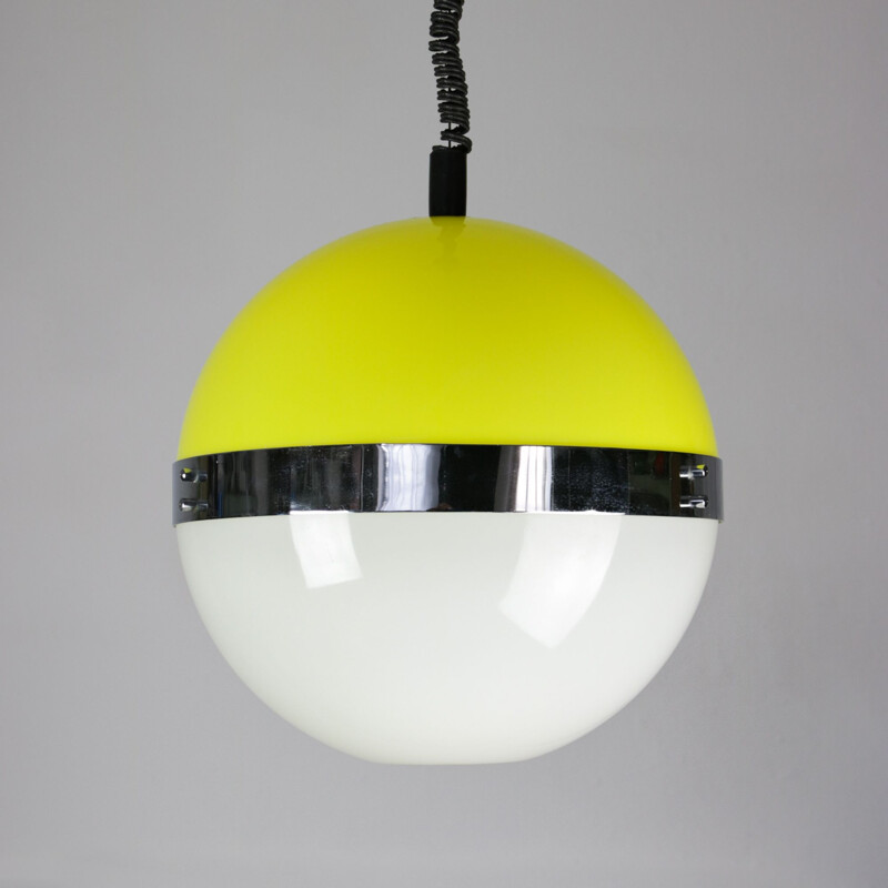 Vintage Space Age yellow pendant lamp