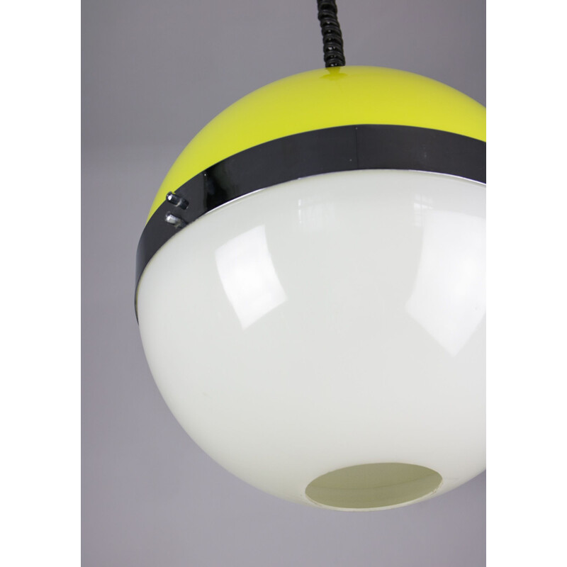 Vintage Space Age yellow pendant lamp