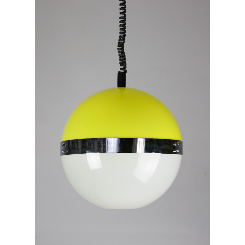 Suspension vintage Space Age jaune