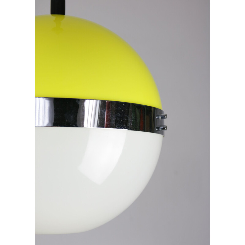 Vintage Space Age yellow pendant lamp