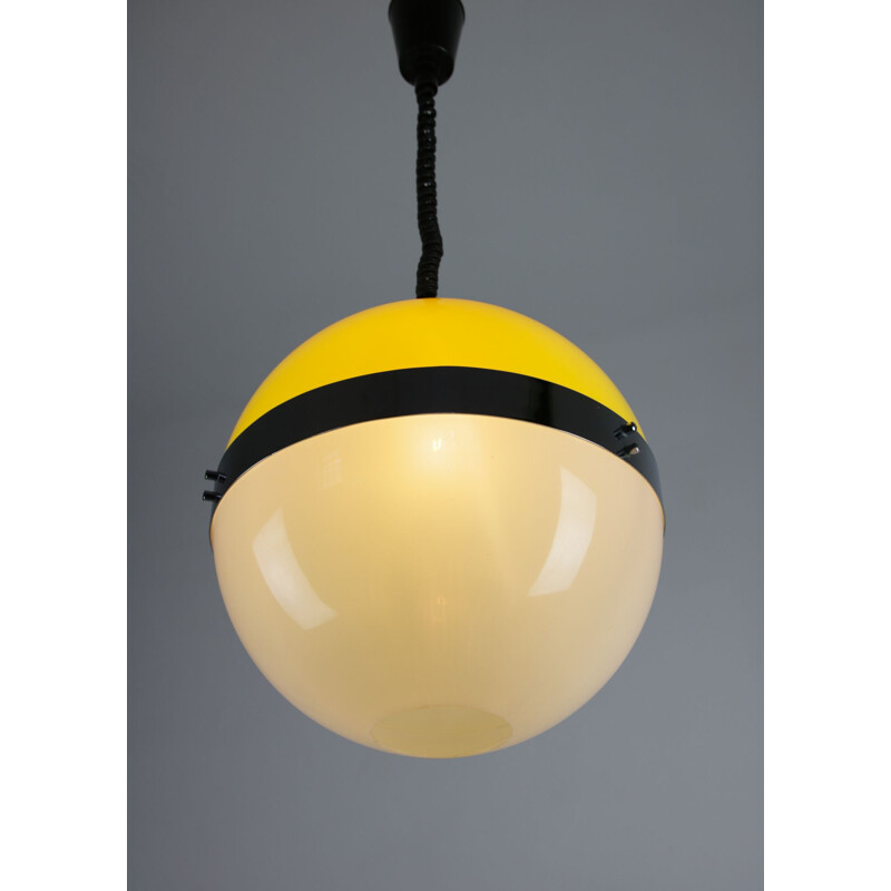 Vintage Space Age yellow pendant lamp