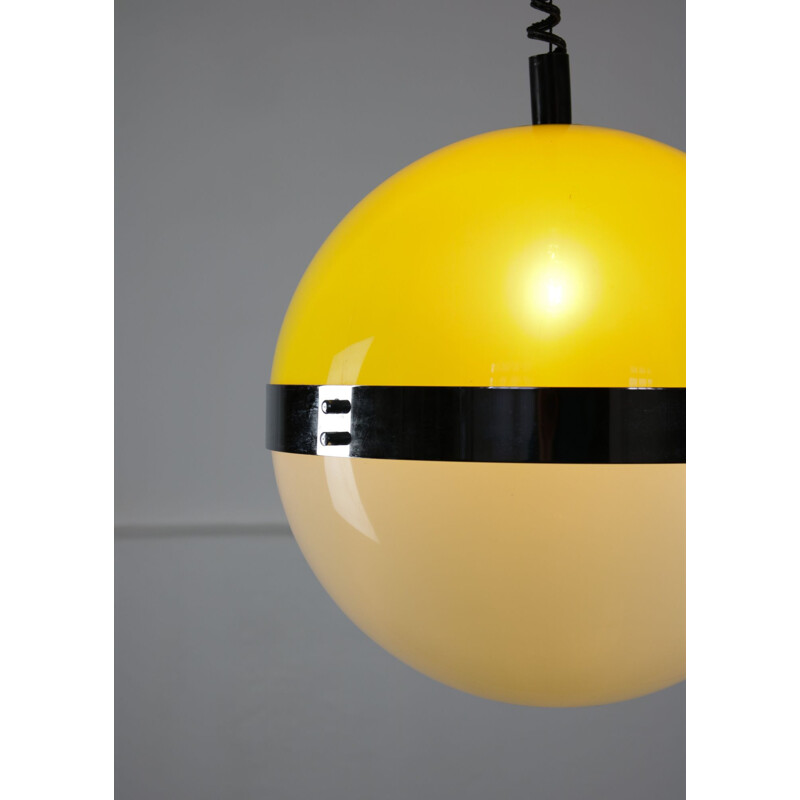 Vintage Space Age yellow pendant lamp