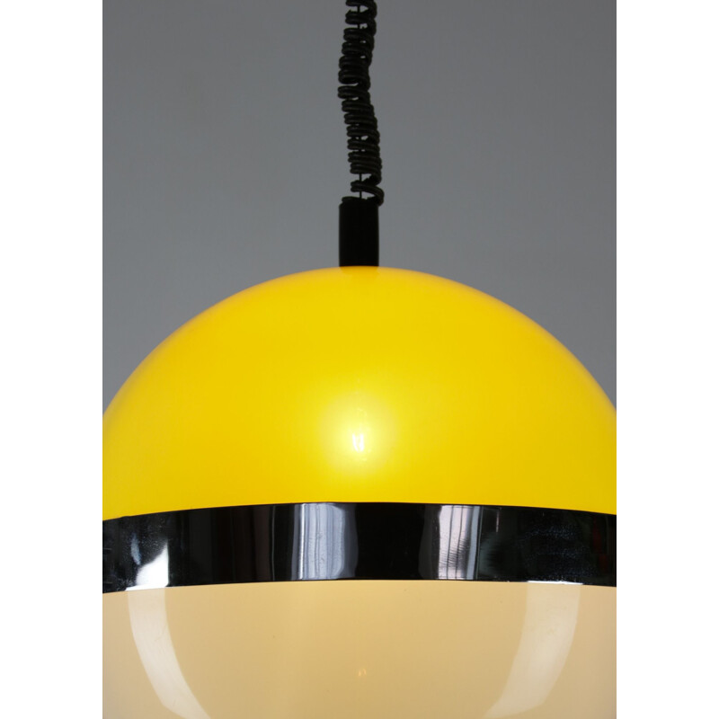 Vintage Space Age yellow pendant lamp
