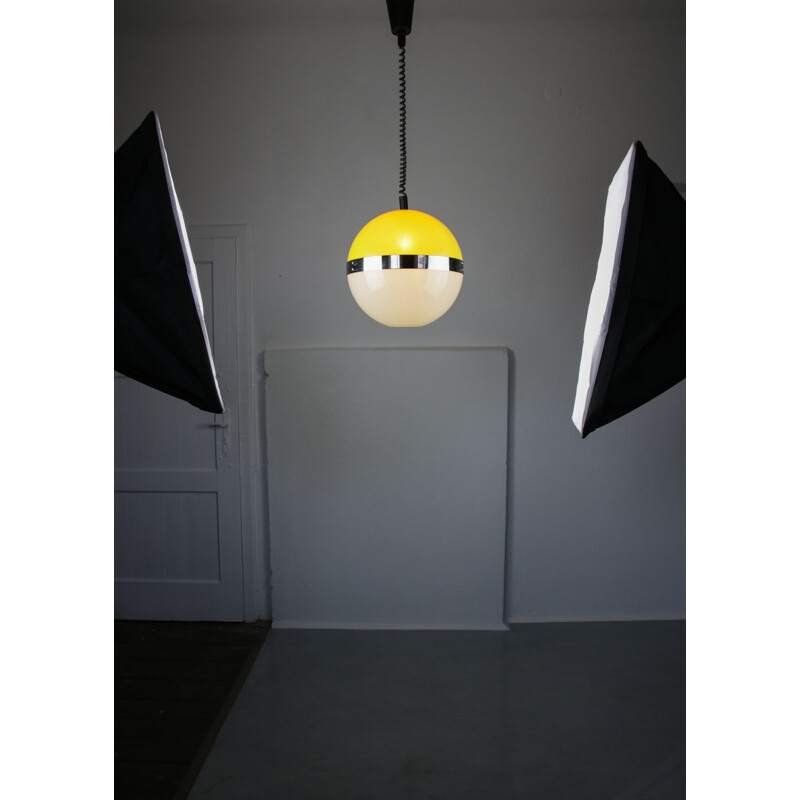 Vintage Space Age yellow pendant lamp