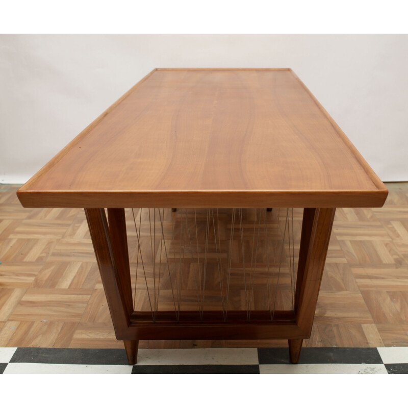 Vintage coffee table in cherrywood, 1950s