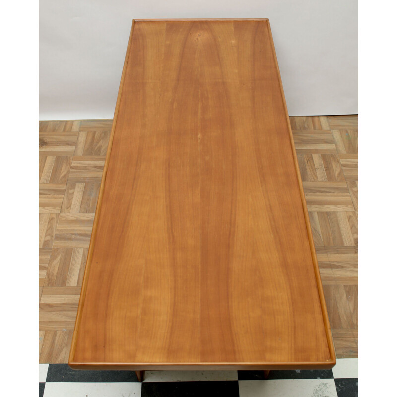 Vintage coffee table in cherrywood, 1950s