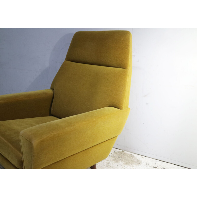 Vintage Danish velvet armchair 