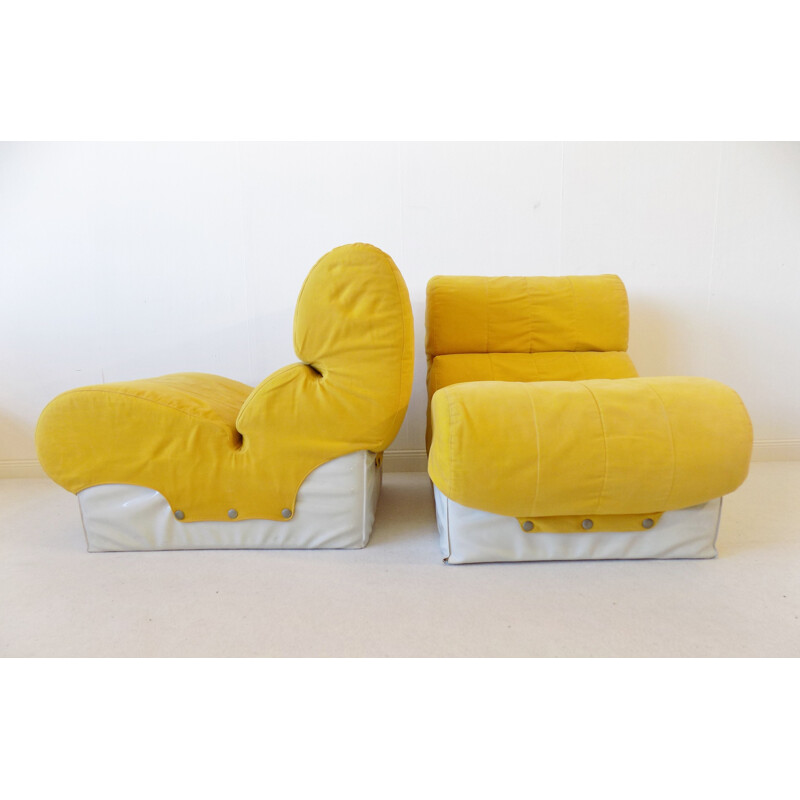 Vintage set of 4 modulars armchairs by Otto Zapf by Softline 1970s