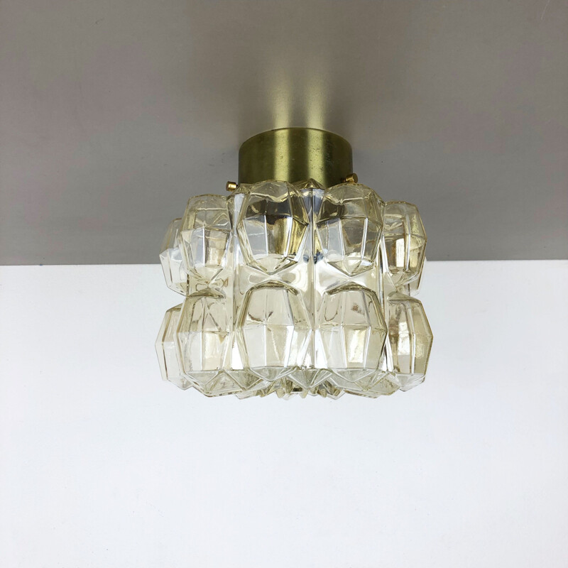 Vintage "Diamond" hanglamp uit Glashütte Limburg, Duitsland 1970