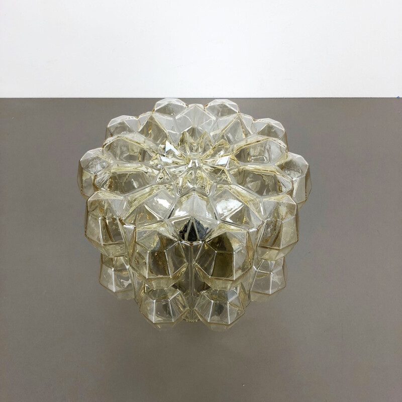 Vintage "Diamond" pendant lamp from Glashütte Limburg, Germany 1970