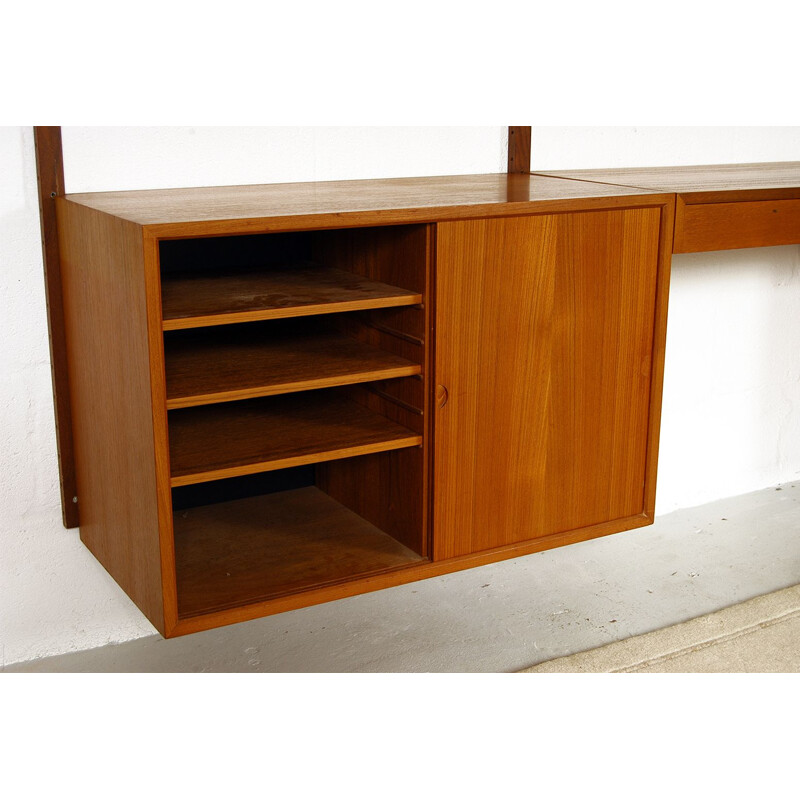 Modular Danish Royal System Teak Wall Unit Shelving by Poul Cadovius 1960s